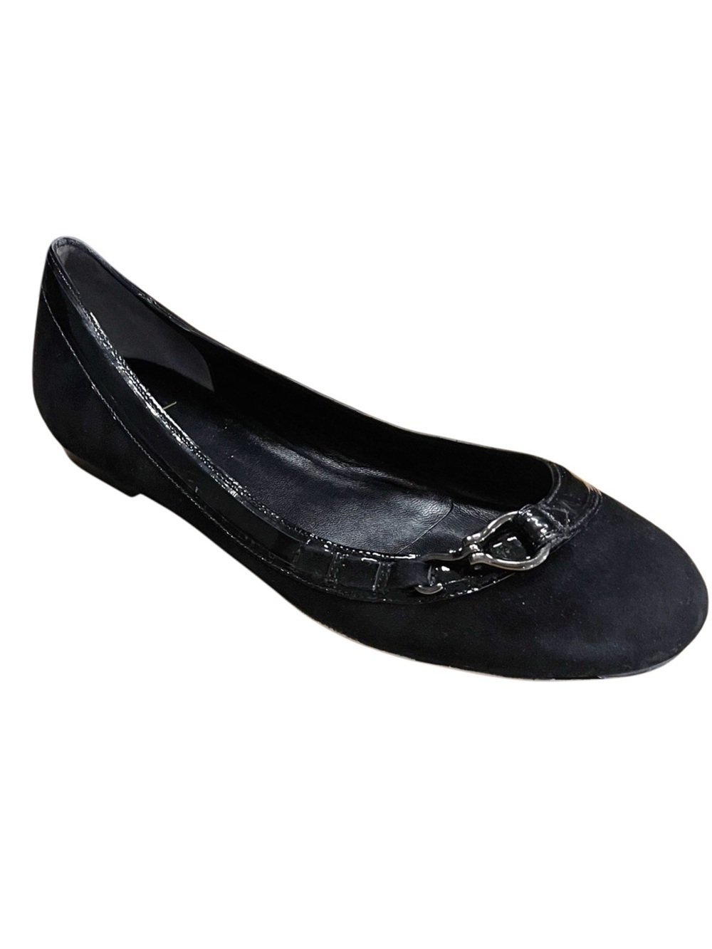 Cole Haan Black Suede Leather Women's Ballet Flats Sz 8.5